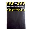 AK Interactive AK8314 BLACK ALUMINUM SHEET 150UM (MICROMETER) 200X250MM